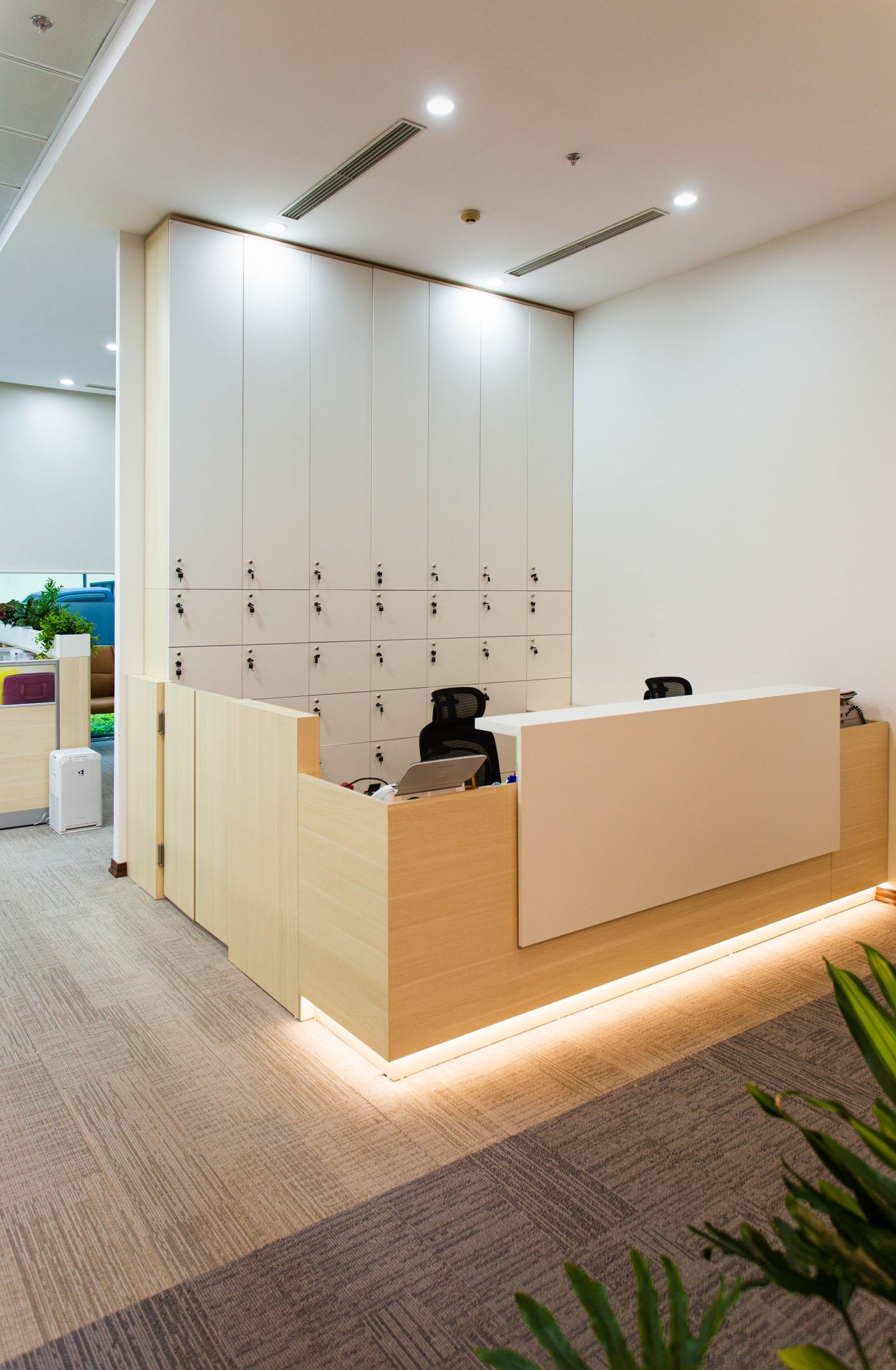 Modern professional office reception area