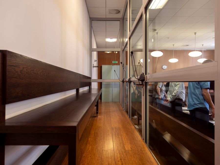 Courtroom and legal proceedings environment for civil litigation matters